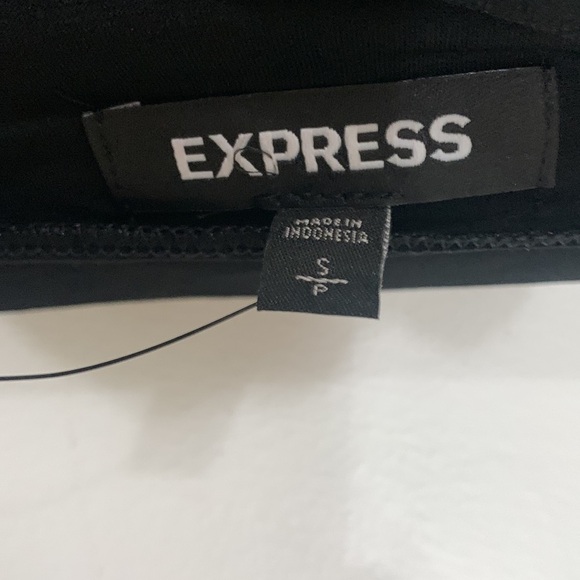 Express Blouse Top deep neckline blouse size S Black color - Picture 2 of 7